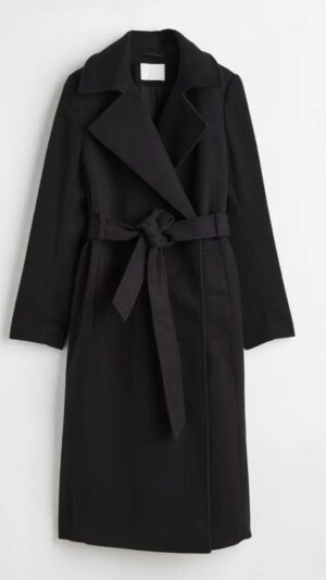 Tie Belt Coat (Black)