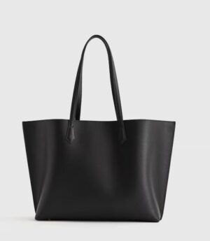 Quince Triple Compartment Shopper Tote (Black)